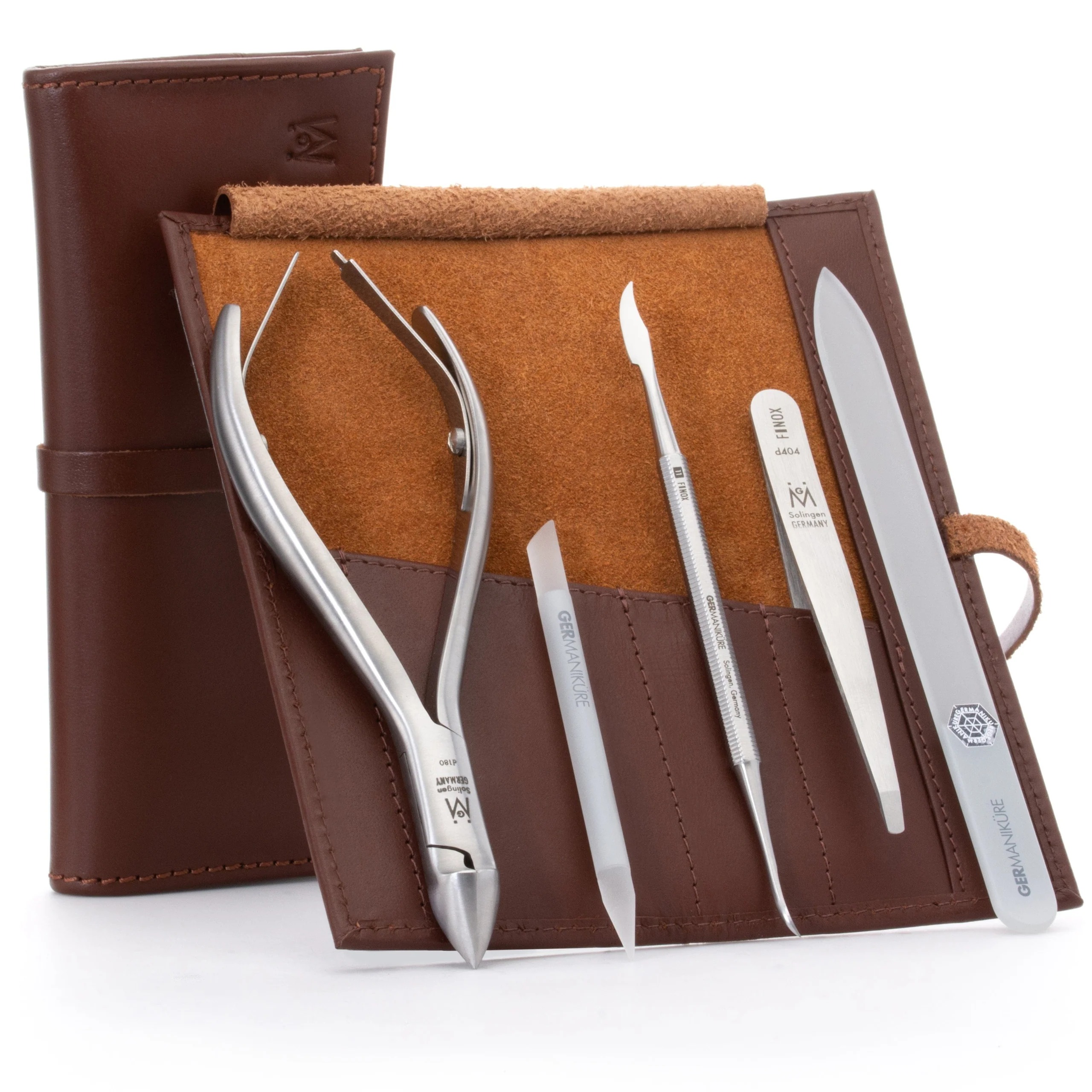 5 Piece Diabetic Manicure Set: Diabetic Safe Nail Nipper, Tweezers, Callous File, Glass Nail File, and Cuticle Stick