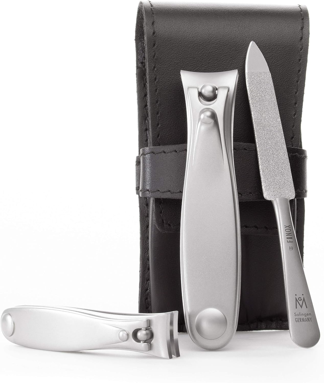 2 Clipper and Sapphire File Set in Leather Case
