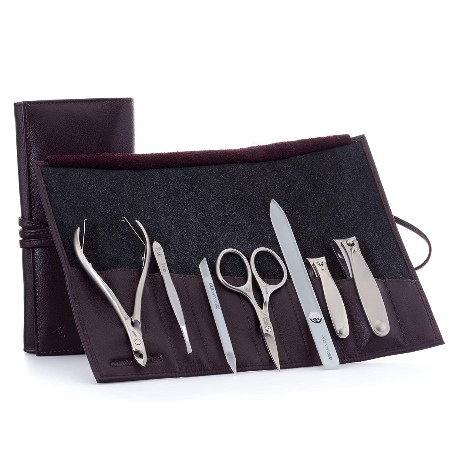 7pc Manicure Set with Glass Nail File in Roll