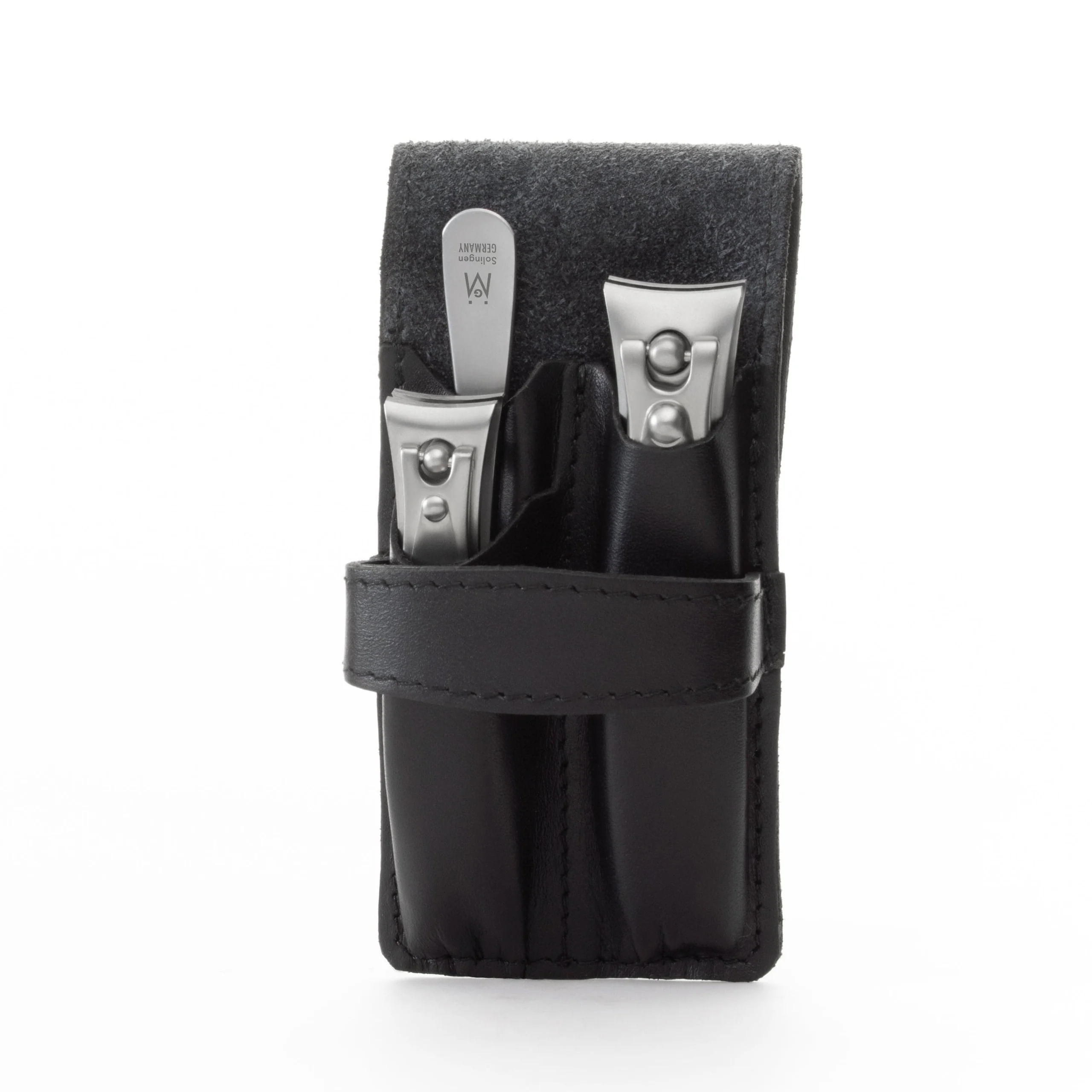 2 Clipper and Sapphire File Set in Leather Case